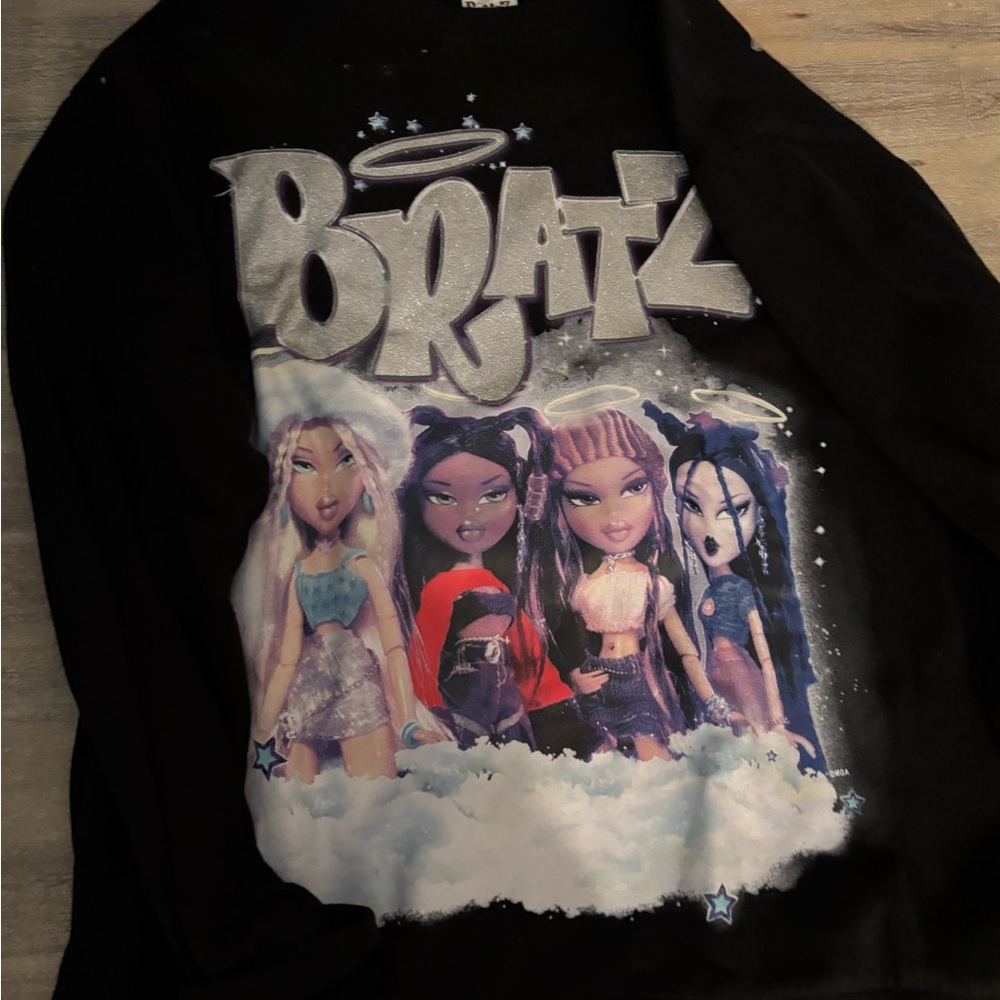 Teen Black Graphic Long Sleeve Shirt
